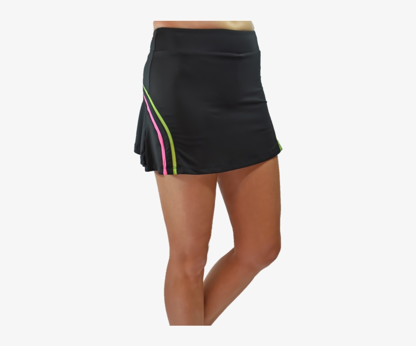 Back Ruffle Tennis Skirt-black - Skirt, transparent png download