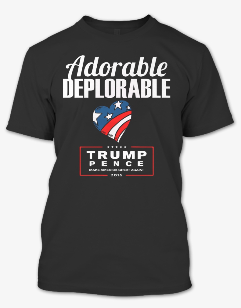 A Black T-shirt With The Shopify Logo - Adorable Deplorable Shirt Adorably Deplorable Tee, transparent png download