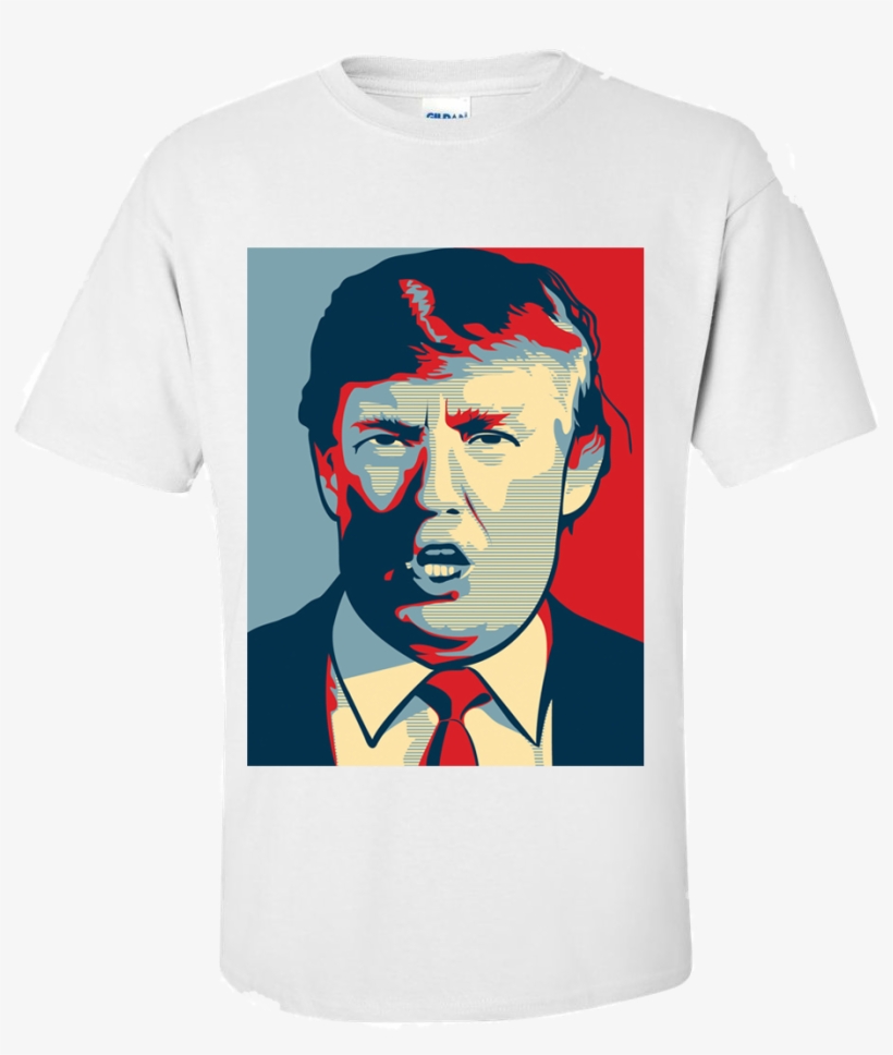 Donald Trump Red White & Blue T Shirt White - Donald Trump Shepard Fairey, transparent png download