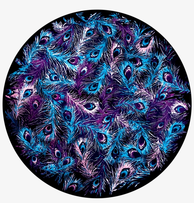 Apollo Design Cs-3466 Cool Peacock Feathers Colourscenic - Circle, transparent png download