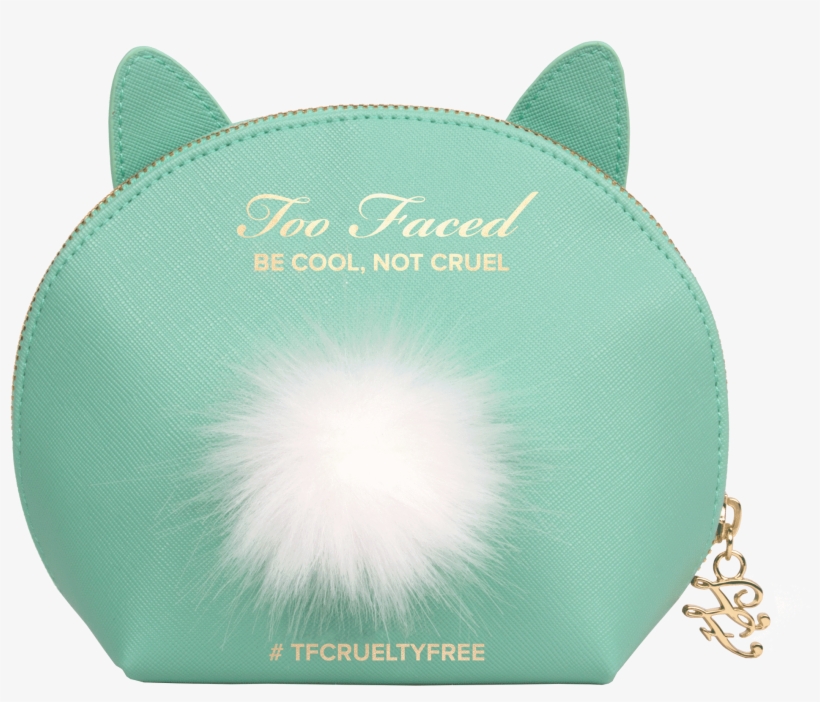 Teal Cool Not Cruel Bunny Makeup Bag - Cosmetics, transparent png download