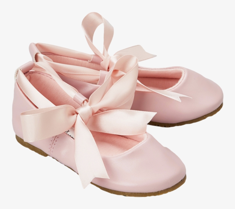 Png Image Information - Pink Ballet Flats Girls Dress Shoes With Grosgrain, transparent png download