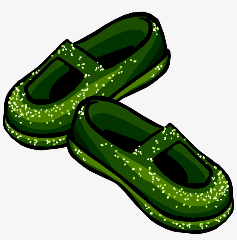 Sparkly Emerald Shoes - Shoe, transparent png download