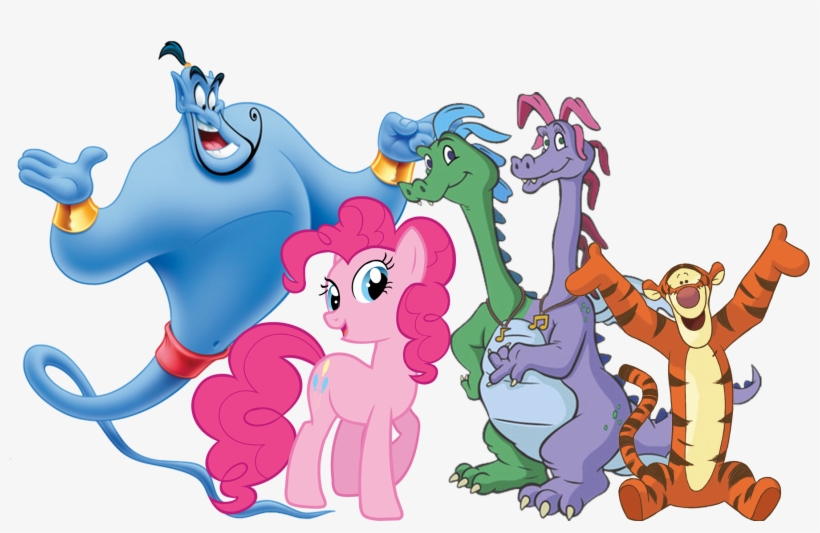 Finest Aladdin Crossover Dragon Tales Genie Laughing - Roommates Disney Winnie The Pooh Tigger Giant Wall, transparent png download