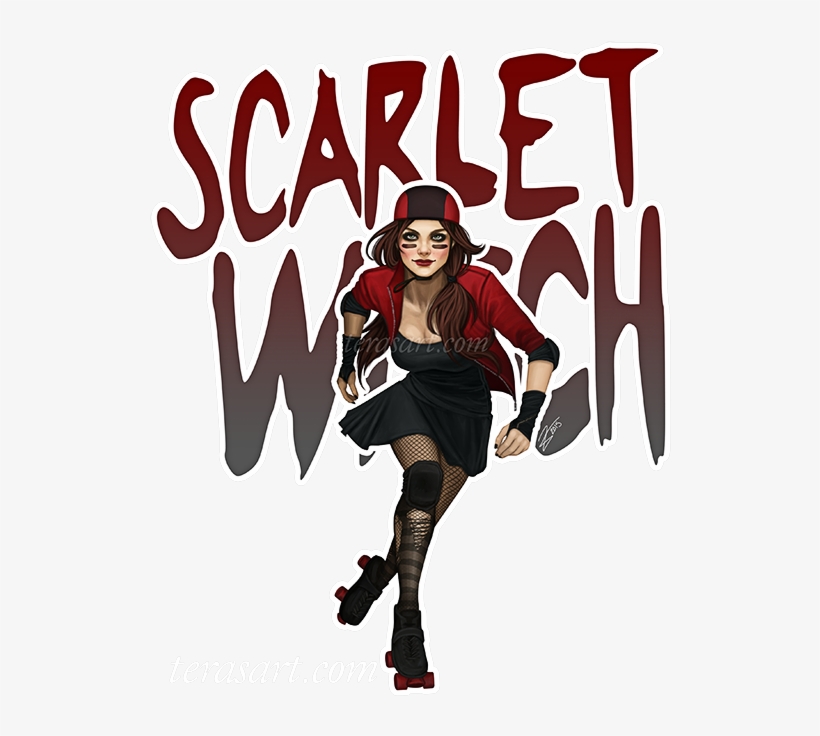 Scarletwitch Rollerderby Terasart Terasidebottom - Peter Parker Fan Art, transparent png download