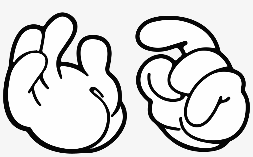 Freeuse Download Png Minnie Goofy Hand Banner Freeuse - Mano Mickey Mouse Png, transparent png download