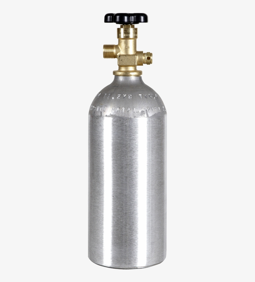 Beverage Elements New - Luxfer Co2 2.5 Lb Aluminum Cylinder Tank Cga 320 Valve, transparent png download