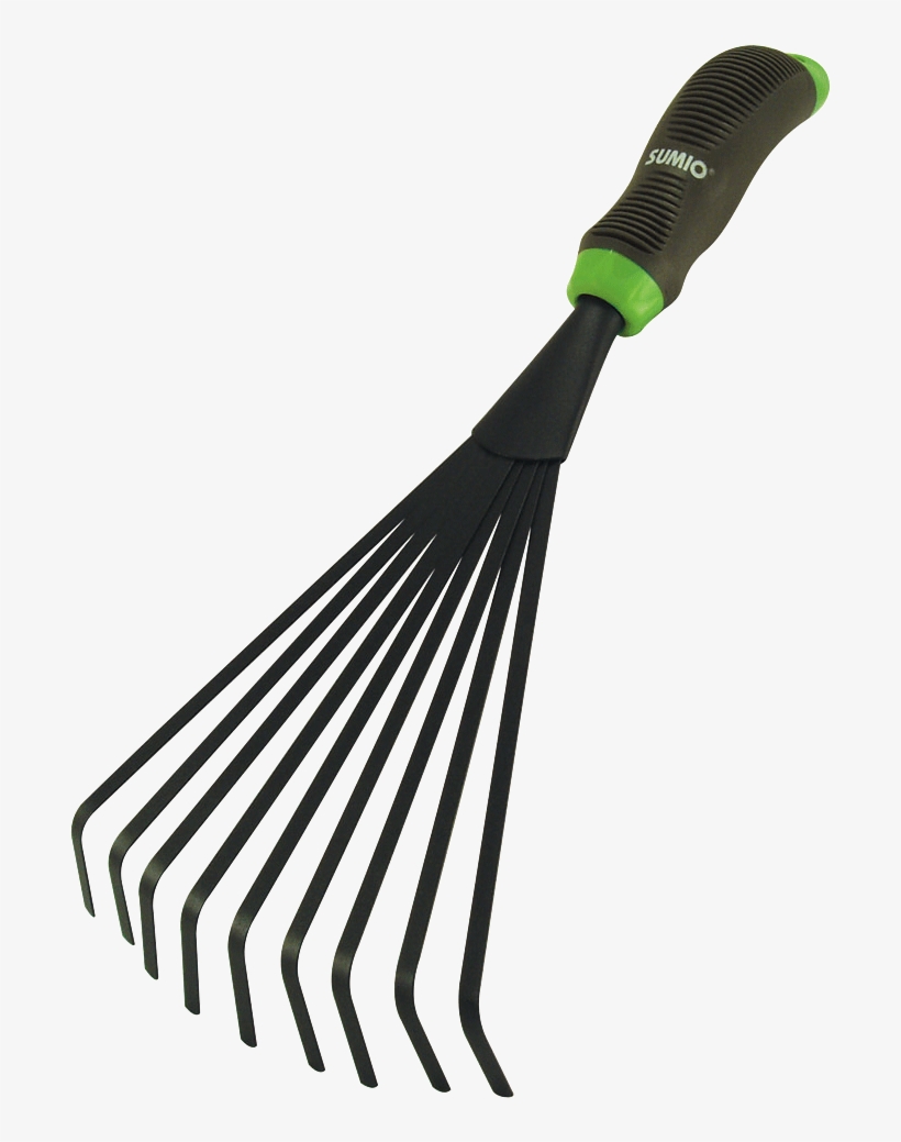 9 Teeth Fan Rake W/2 Tone Ergo Handle - Rake, transparent png download