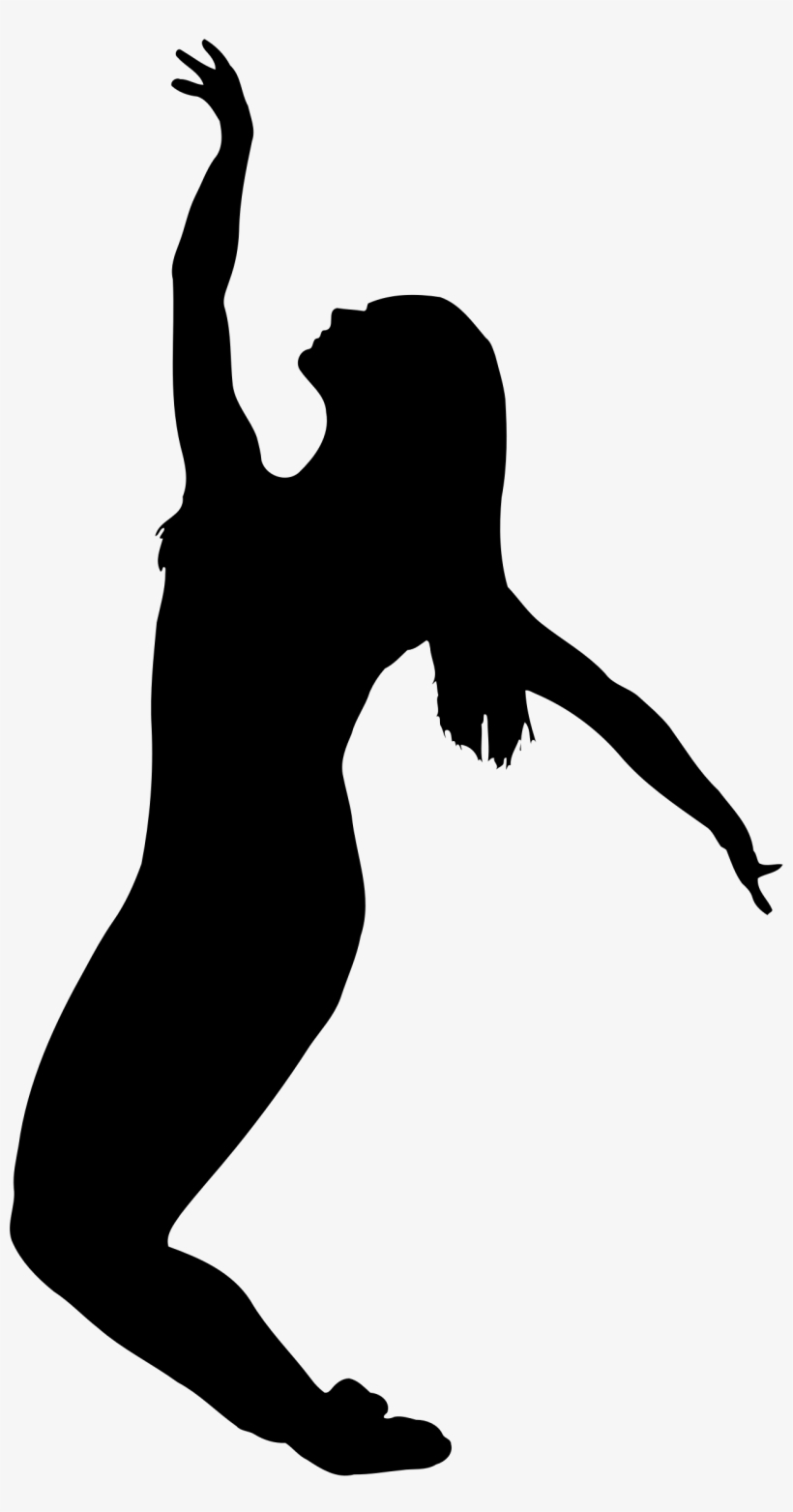 Clipart Dancer Silhouette - Silhouette Fille Qui Saute, transparent png download