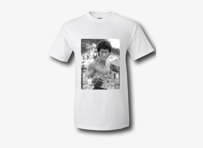 Bruce Lee T-shirt Featuring A Pencil Drawing By Mark - T-shirt, transparent png download