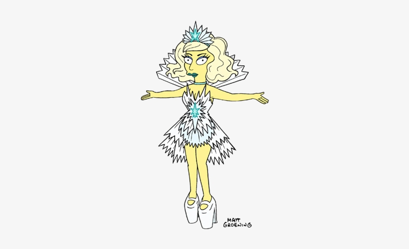 Lady Gaga White Dress - Los Simpsons Lisa Goes Gaga, transparent png download