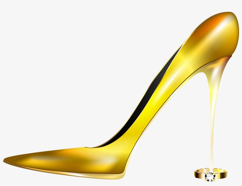 Heeled Footwear Shoe Heels Highheeled Transprent Png - Gold Heel Png, transparent png download
