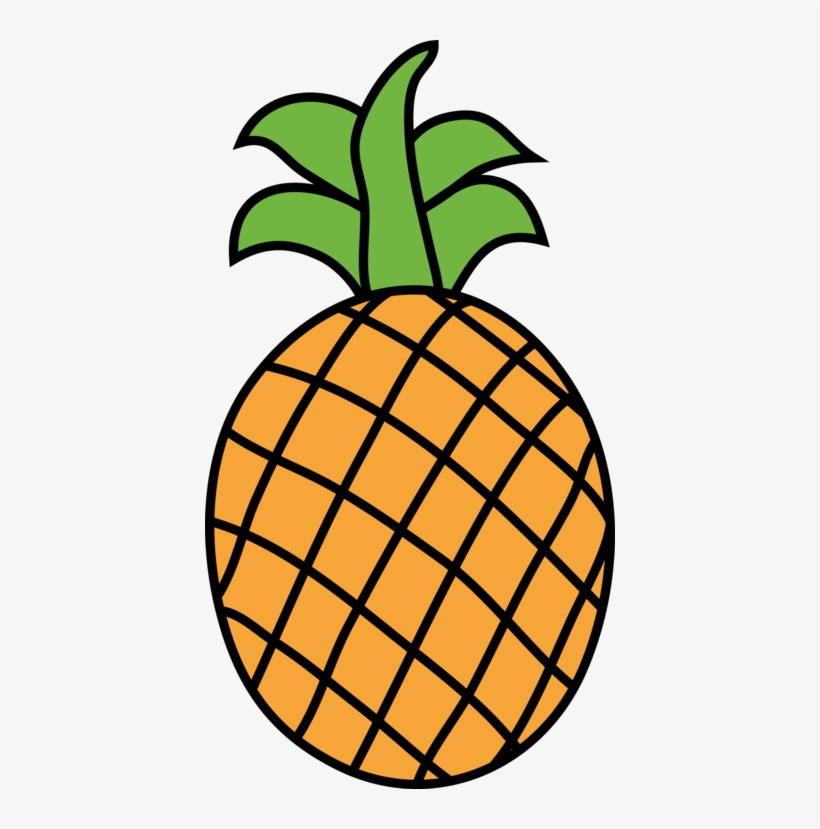 Pineapple Food Fruit Download Luau - Fruits Clipart Black And White, transparent png download