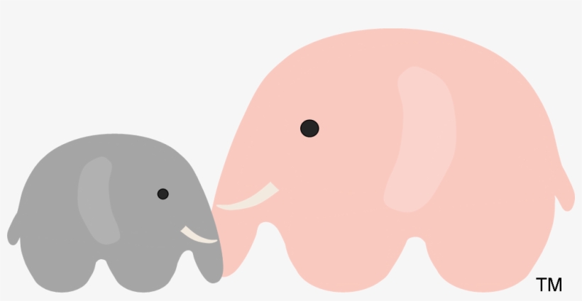 Mommy And Baby Elephant Png, transparent png download