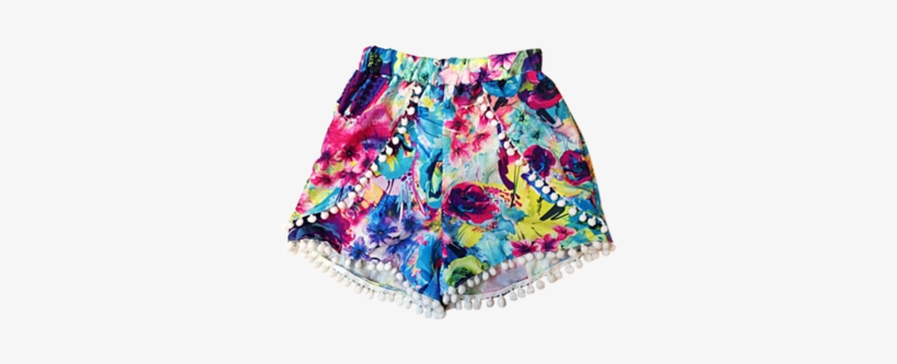 Pom Pom Ball Fringe Shorts - ハイ ウエスト 水着 用 ショート パンツ, transparent png download