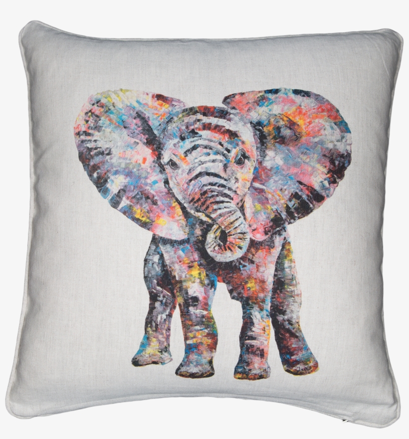Baby Elephant Cushions 'nelly' - Framed Canvas Art - Nelly By Becksy, transparent png download