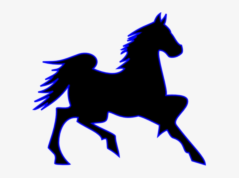 Blue Horse Cliparts - Horse Clip Art, transparent png download