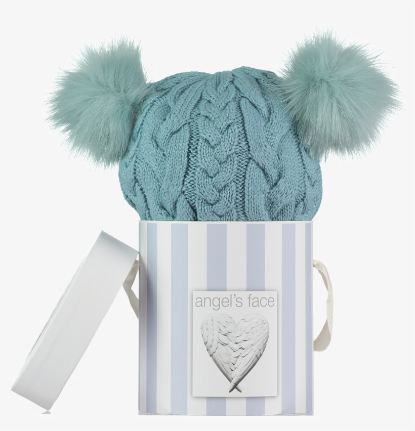 Cameo Blue Pom Pom Hat - Beanie, transparent png download
