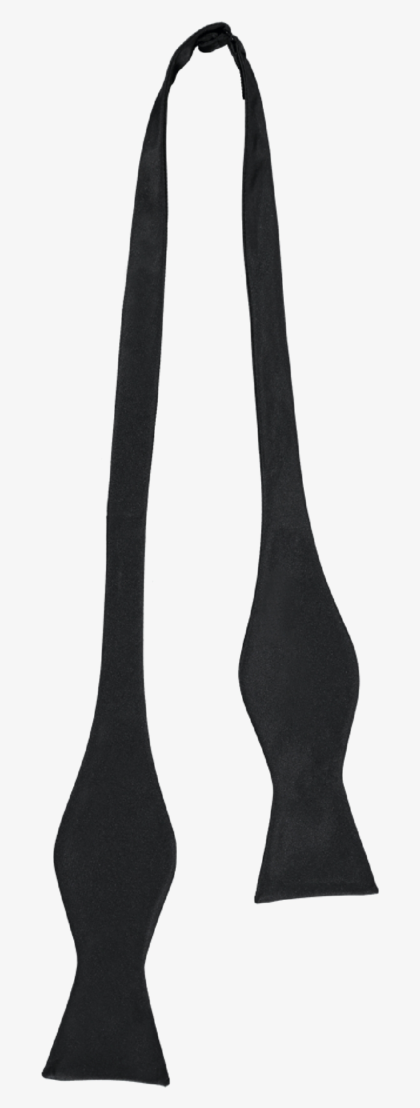 Bow Tie Silk Self Tie Black - Bow Tie, transparent png download