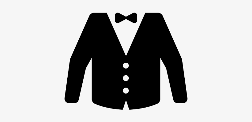 Suit With Bow Tie Vector - Icono Traje Png, transparent png download