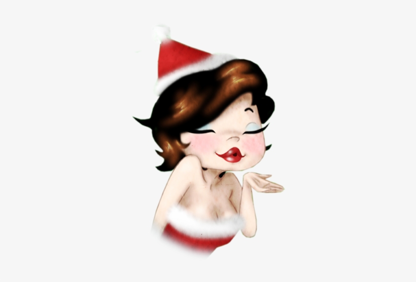 Christmas Women Kisses - Mère Noel Clipart, transparent png download