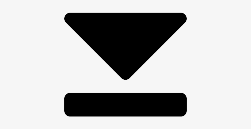 Down Arrow Button On Horizontal Line Vector - Arrow, transparent png download