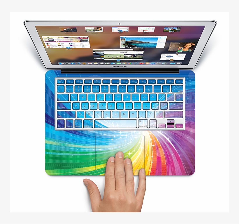 The Rainbow Hd Waves Skin Set For The Apple Macbook - Sunky - Macbook Pro 15 Inch Case With Retina Display, transparent png download