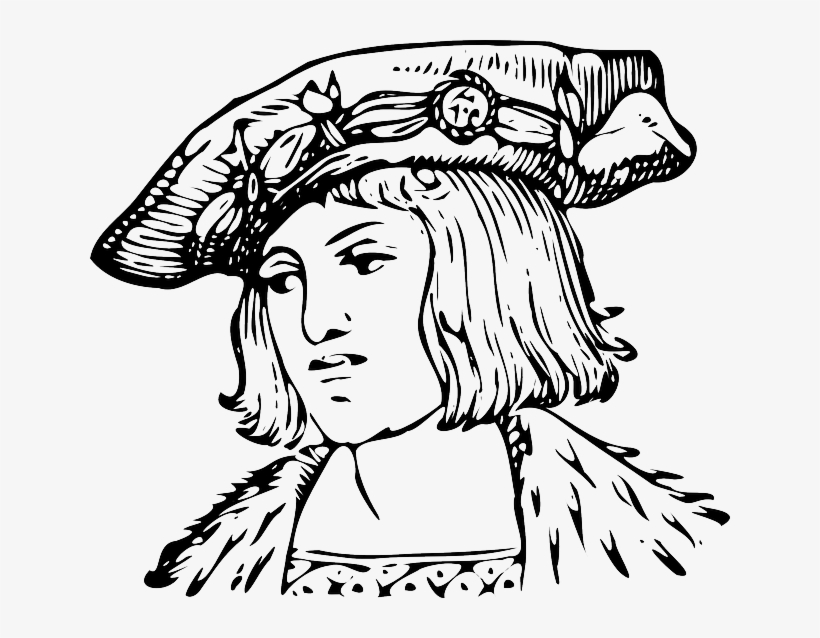Head, Black, Outline, People, Face, Person, White, - Dibujos De Leonardo Da Vinci, transparent png download