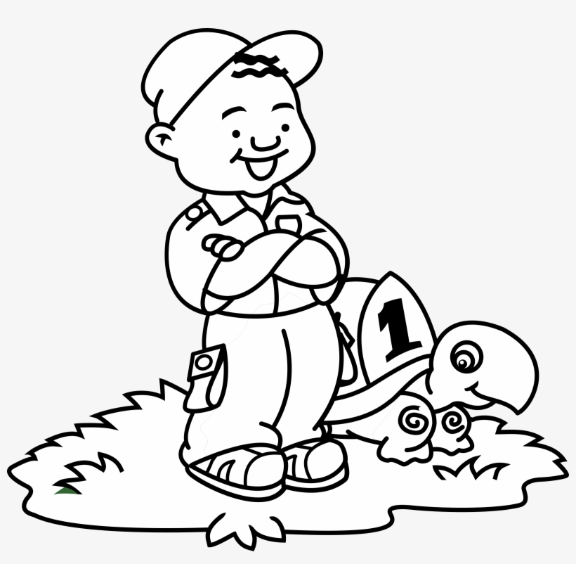 This Free Icons Png Design Of Boy And Turtle 1, transparent png download