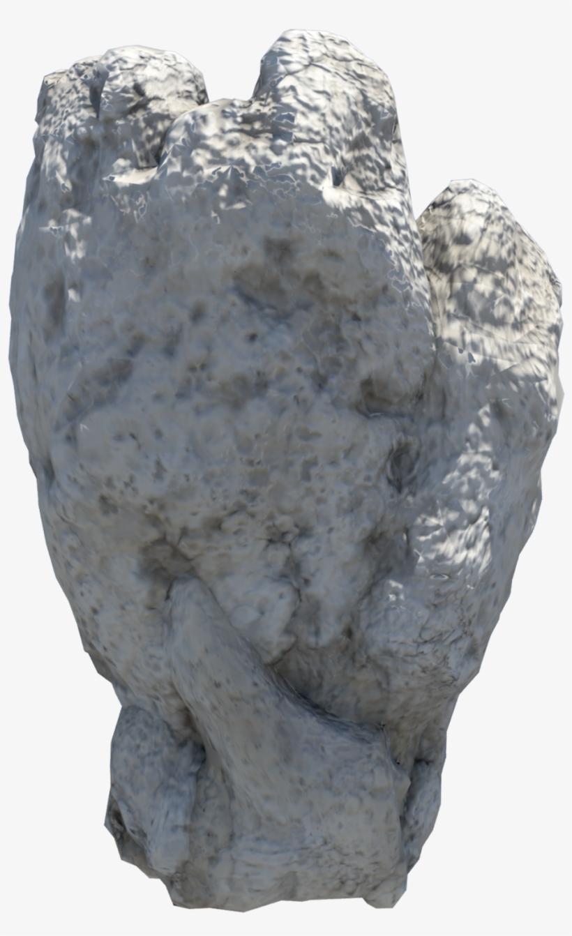 Rock 02 Render 1 Lou Poly Rock 02 Render 1 Lou Poly - Statue, transparent png download