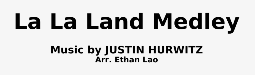 La La Land Medley For Saxophone Ensemble Sheet Music, transparent png download