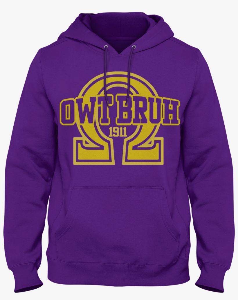 Omega Psi Phi Owt Bruh Hoodie, transparent png download