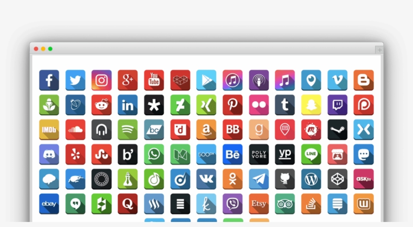 Social Media Follow Buttons Bar Pro, transparent png download