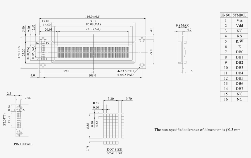 Winstar Longlife Oled Character Display Module, transparent png download