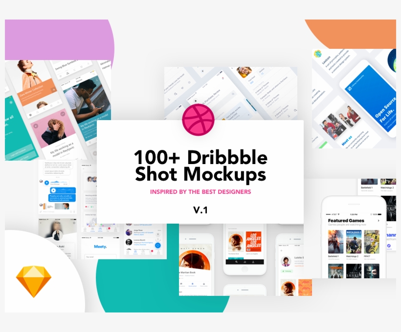 Download 100 Dribbble Shot Mockups Ux Ui Mockup Shot Creativemarket Transparent Png 800x600 Free Download On Nicepng