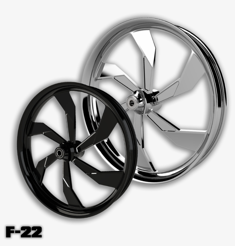 F22 Custom Motorcycle Wheels, transparent png download