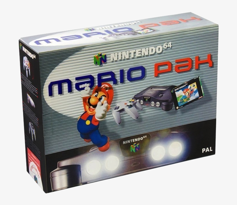 Nintendo 64 Basenhet Grå Mario Pak, transparent png download