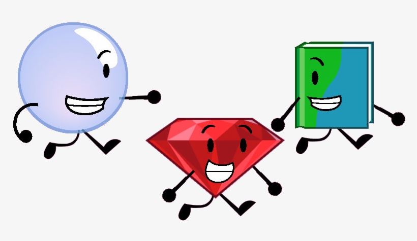 Bubble, Ruby, And Book Running Together, transparent png download