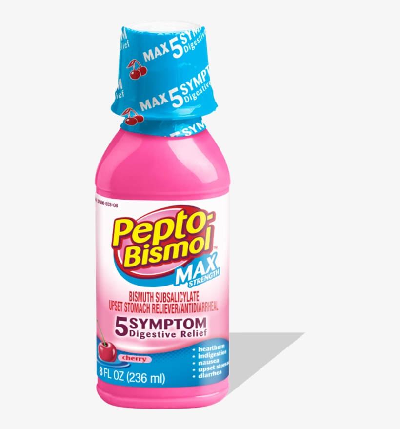Pepto-bismol Maximum Strength Liquid, Cherry, 12 Oz, transparent png download