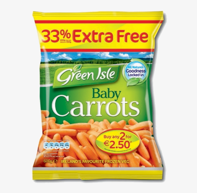 Green Isle Baby Carrots 600g 33 Extra Visual High Res, transparent png download