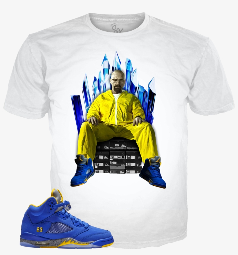 Blue Yellow 5 Meth Throne White Tee, transparent png download