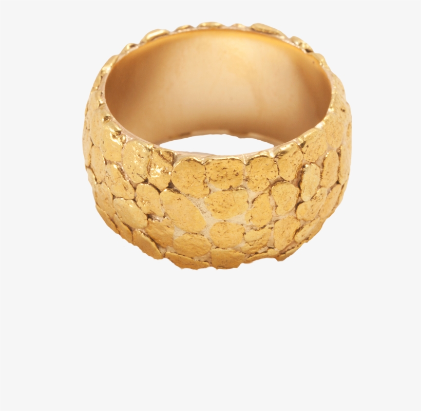 Yellow Gold Wide Nugget Ring, transparent png download