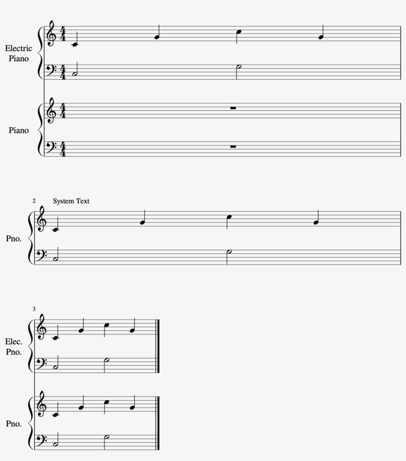 Empty Stave With System Text Appears If Hidden Empty, transparent png download