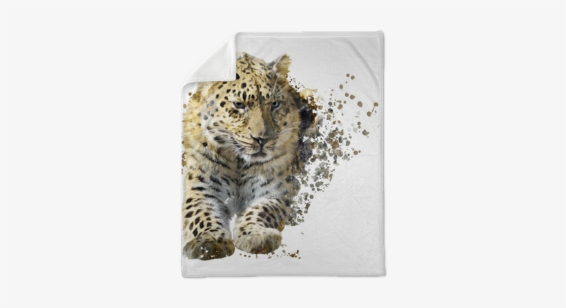 Art Print: Sunnys's Leopard Portrait Watercolor, 30x30cm., transparent png download