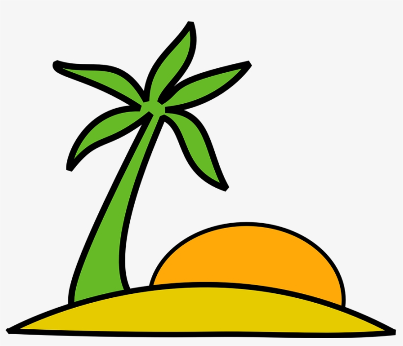 Vacation Beach Png Image - Desert Island Clip Art, transparent png download