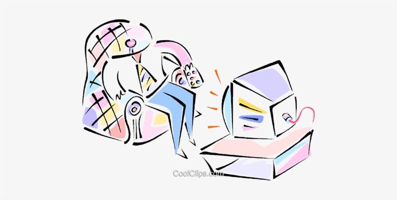 Person Watching Tv Royalty Free Vector Clip Art Illustration - Pessoa Assistindo Tv Png, transparent png download