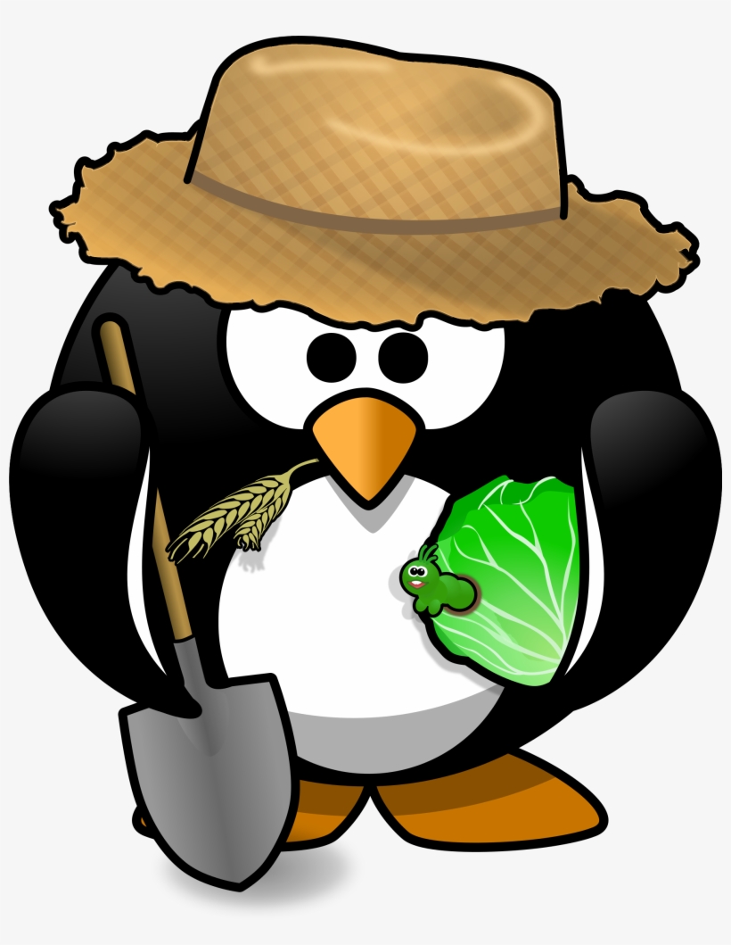 Free Farmer Penguin High Resolution Clip Art - Cartoon Penguin, transparent png download