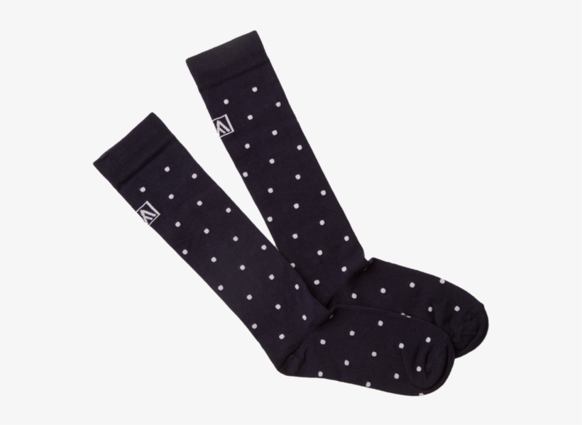 "george" Polk A Dot Navy Sock - Polka Dot, transparent png download