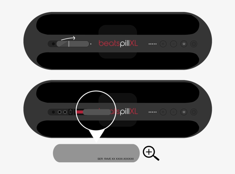 Beats Pill 2.0 Serial Number Location, transparent png download
