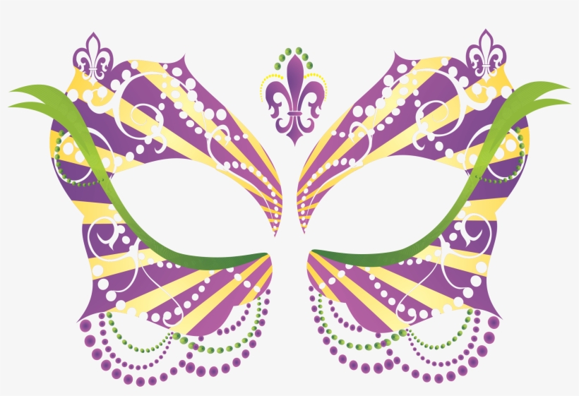 Her Mardi Gras Fake Tattoo Mask - Mask, transparent png download